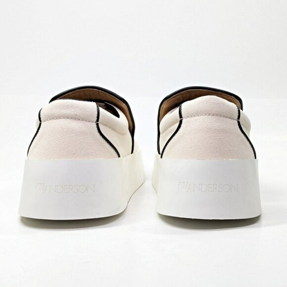 JW Anderson Men\'s Slip-Ons Natural Canvas Sneakers Size 44 (MSRP $595)